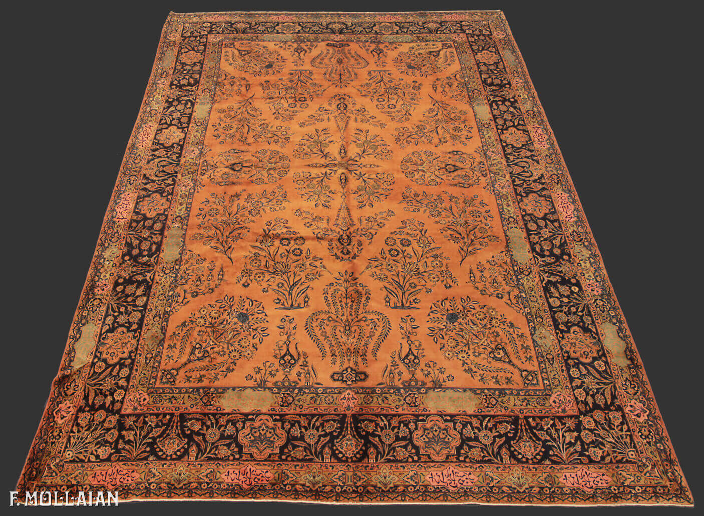 Antique Persian Kashan Manchester Carpet n°:98441969